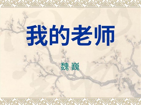 《我的老师》PPT课件5