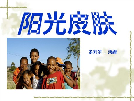 《阳光皮肤》PPT课件2