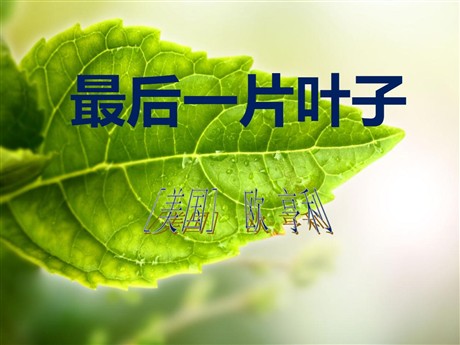 《最后一片叶子》PPT课件