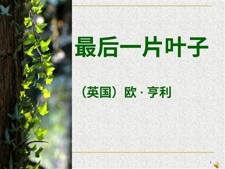《最后一片叶子》PPT课件3