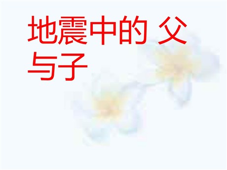 《地震中的父与子》PPT课件下载3