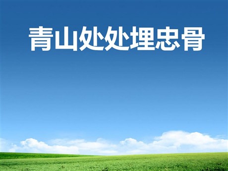 《青山处处埋忠骨》PPT课件下载3