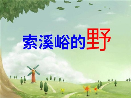 《索溪峪的“野”》PPT课件下载3