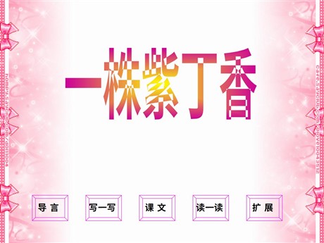 《一株紫丁香》PPT课件