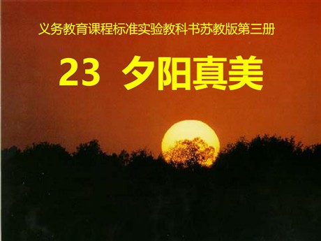 《夕阳真美》PPT课件