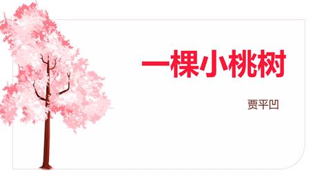 《一棵小桃树》PPT精品教学课件