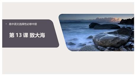 《致大海》PPT下载
