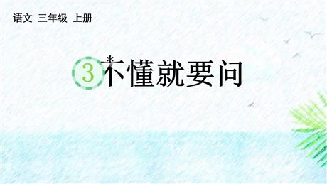 《不懂就要问》PPT免费教学课件