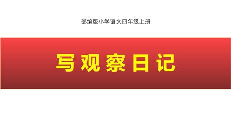 《写观察日记》PPT免费下载