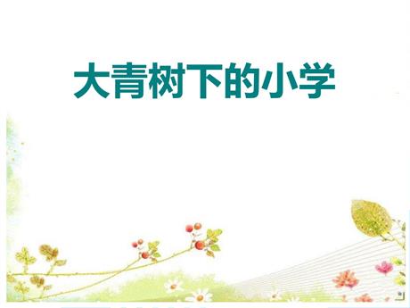 《大青树下的小学》PPT精品课件下载