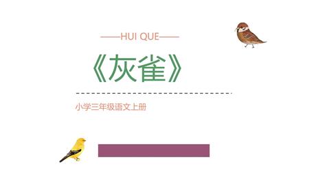 《灰雀》PPT优秀课件下载