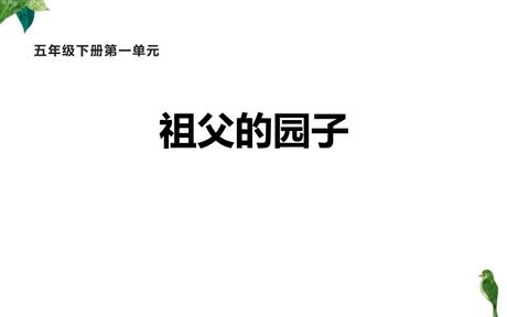 《祖父的园子》PPT教学课件下载