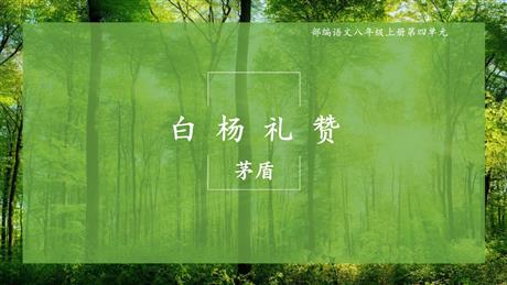 《白杨礼赞》PPT优秀教学课件