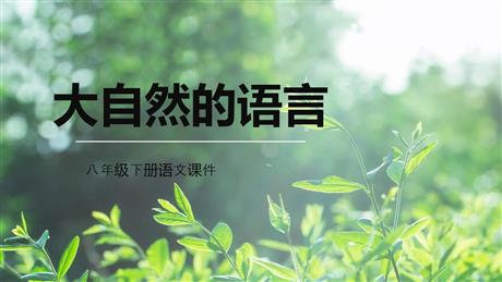 《大自然的语言》PPT优质课件下载
