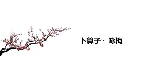 《卜算子·咏梅》课外古诗词诵读PPT下载