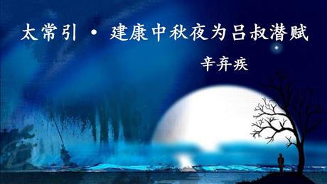 《太常引·建康中秋夜为吕叔潜赋》PPT课件下载