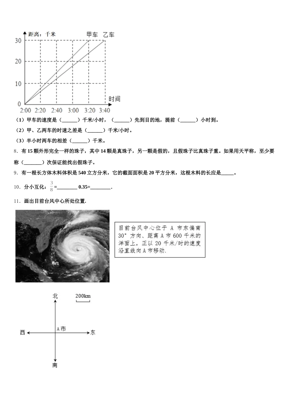 2025年宿迁市宿豫区数学五下期末达标检测试题含答案_第2页