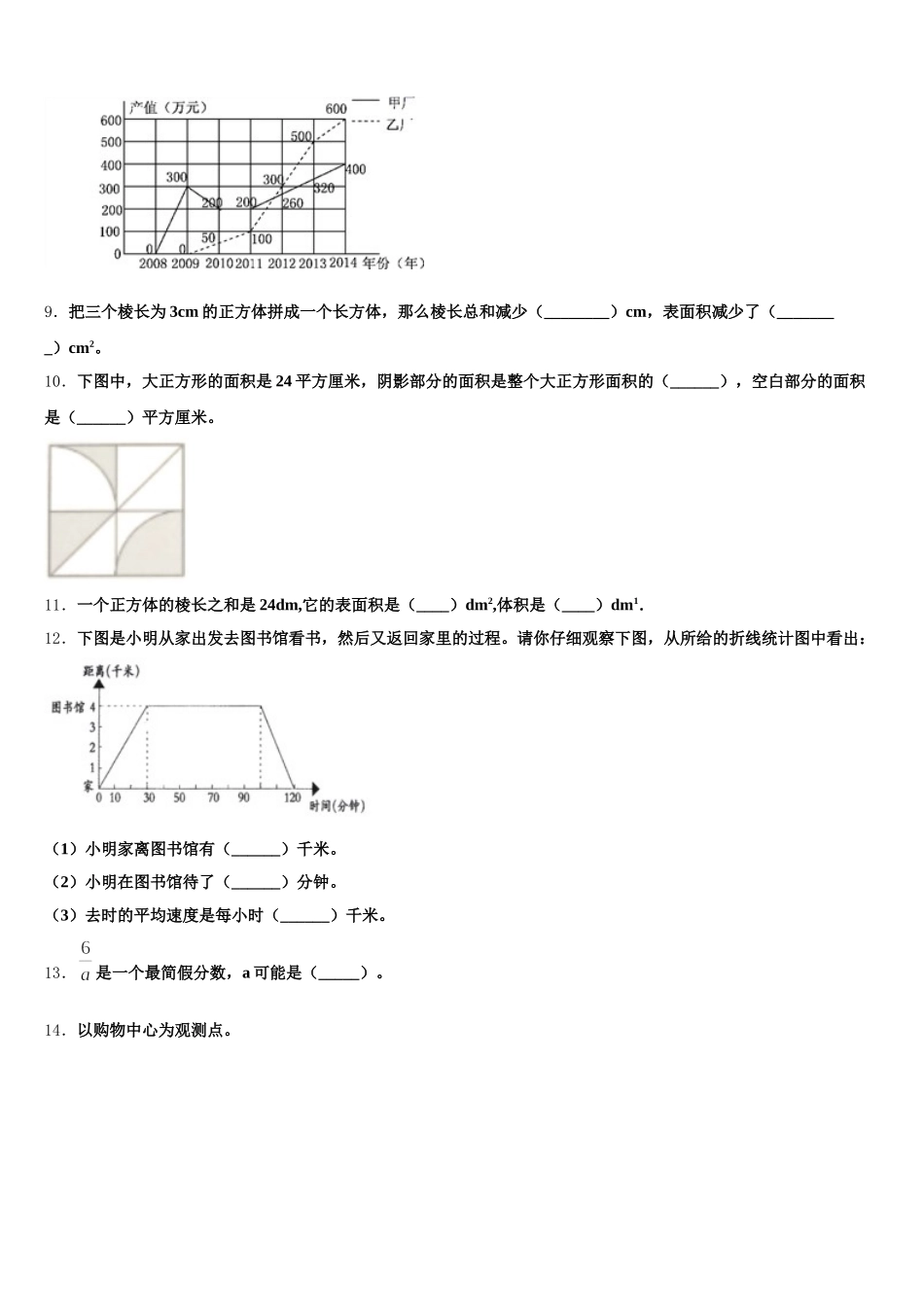 2025-2026学年宁夏回族吴忠市数学五下期末综合测试模拟试题含答案_第2页