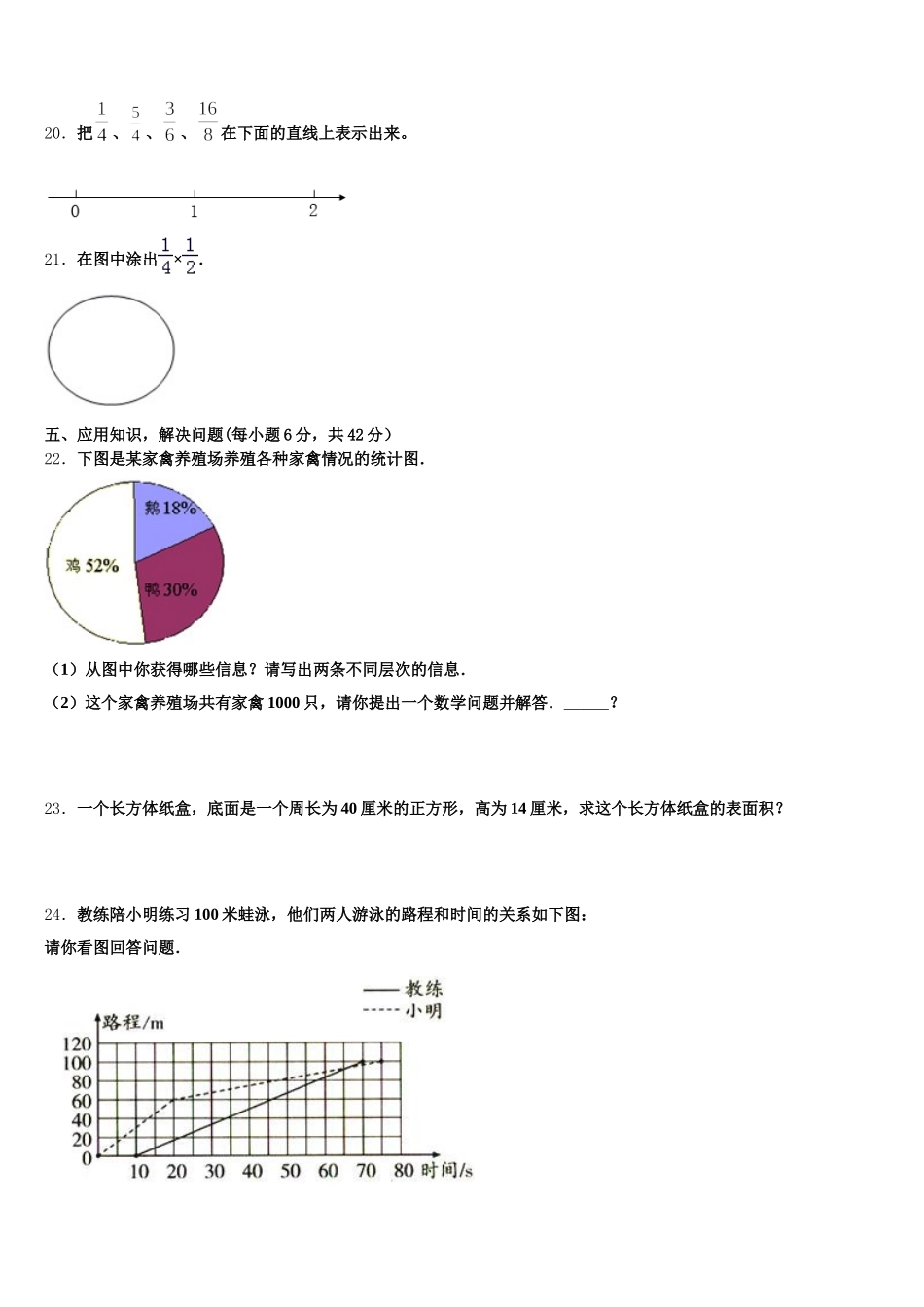 2025-2026学年上海市闵行区五年级数学第二学期期末复习检测模拟试题含答案_第3页