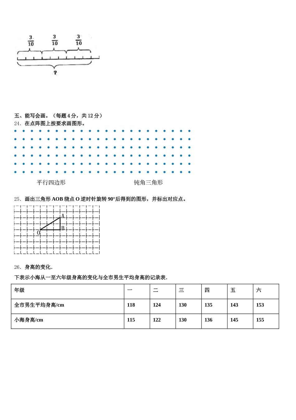 2025-2026学年韶关市南雄市五年级数学第二学期期末达标测试试题含答案_第3页