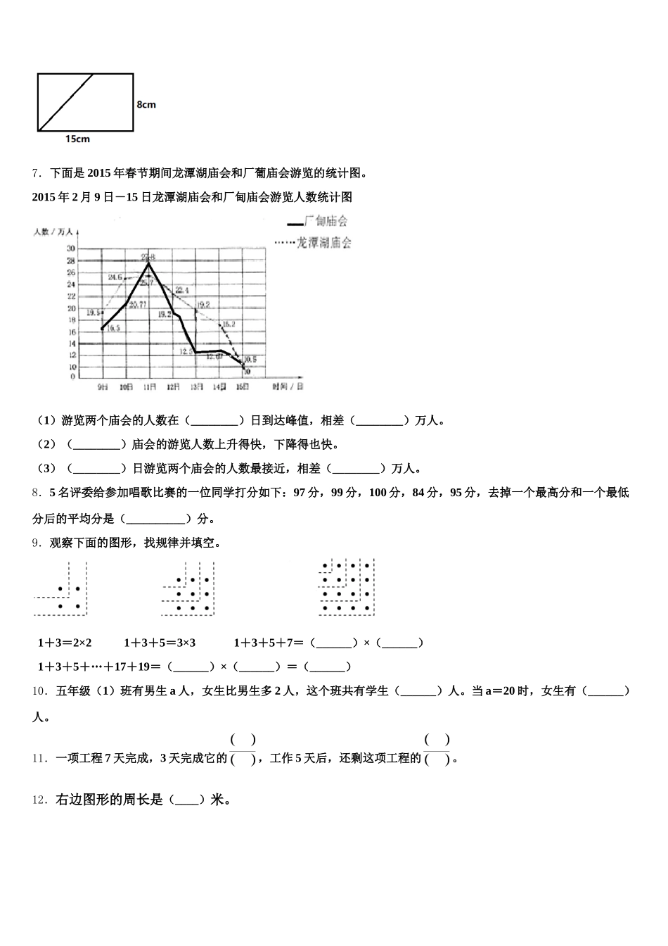 2025-2026学年潮州市湘桥区数学五下期末调研试题含答案_第2页