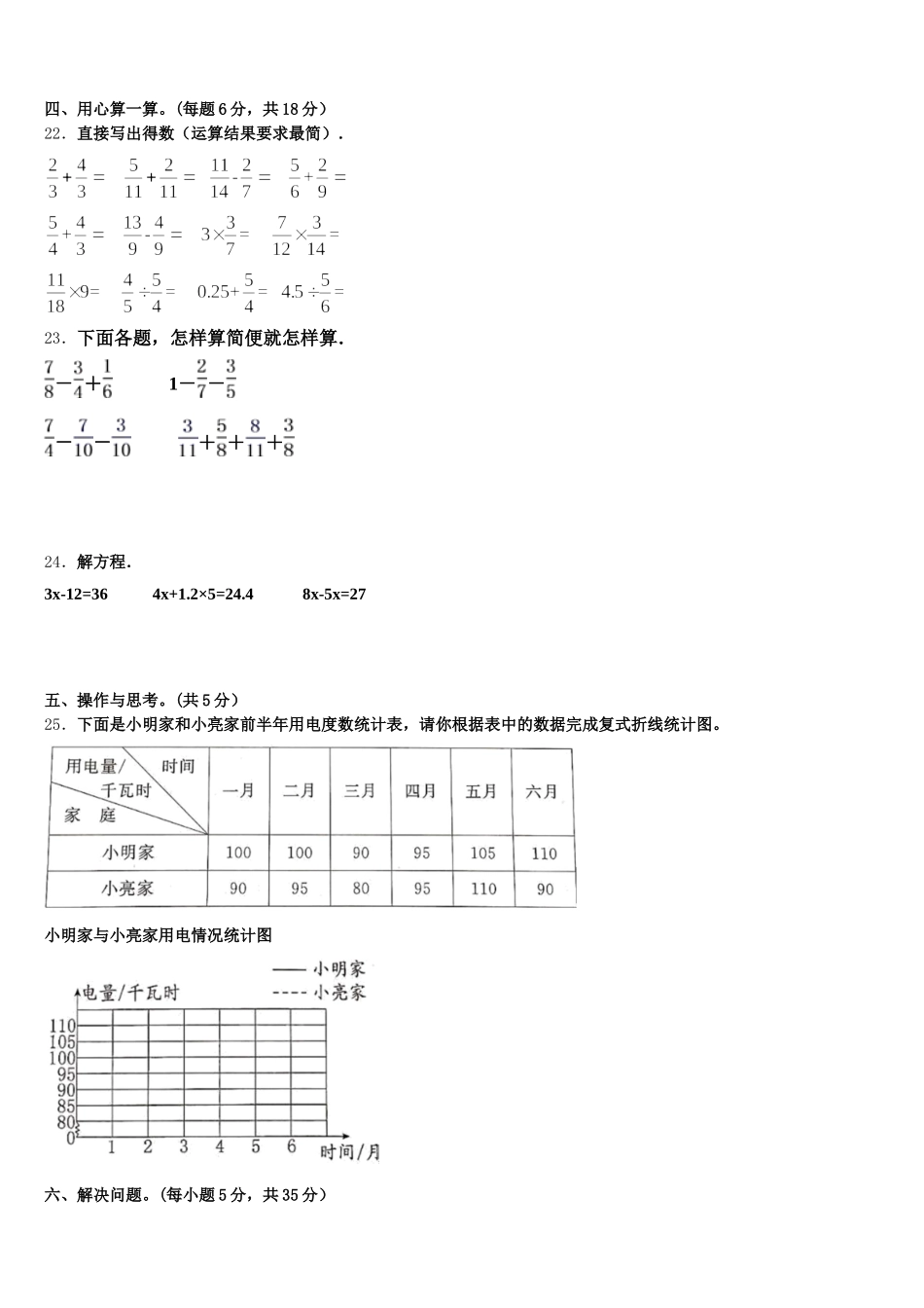 2025-2026学年忻州市定襄县数学五年级第二学期期末监测试题含答案_第3页