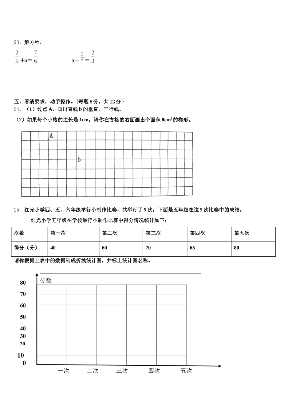 2025年河北省邢台市新河县数学五下期末监测试题含答案_第3页