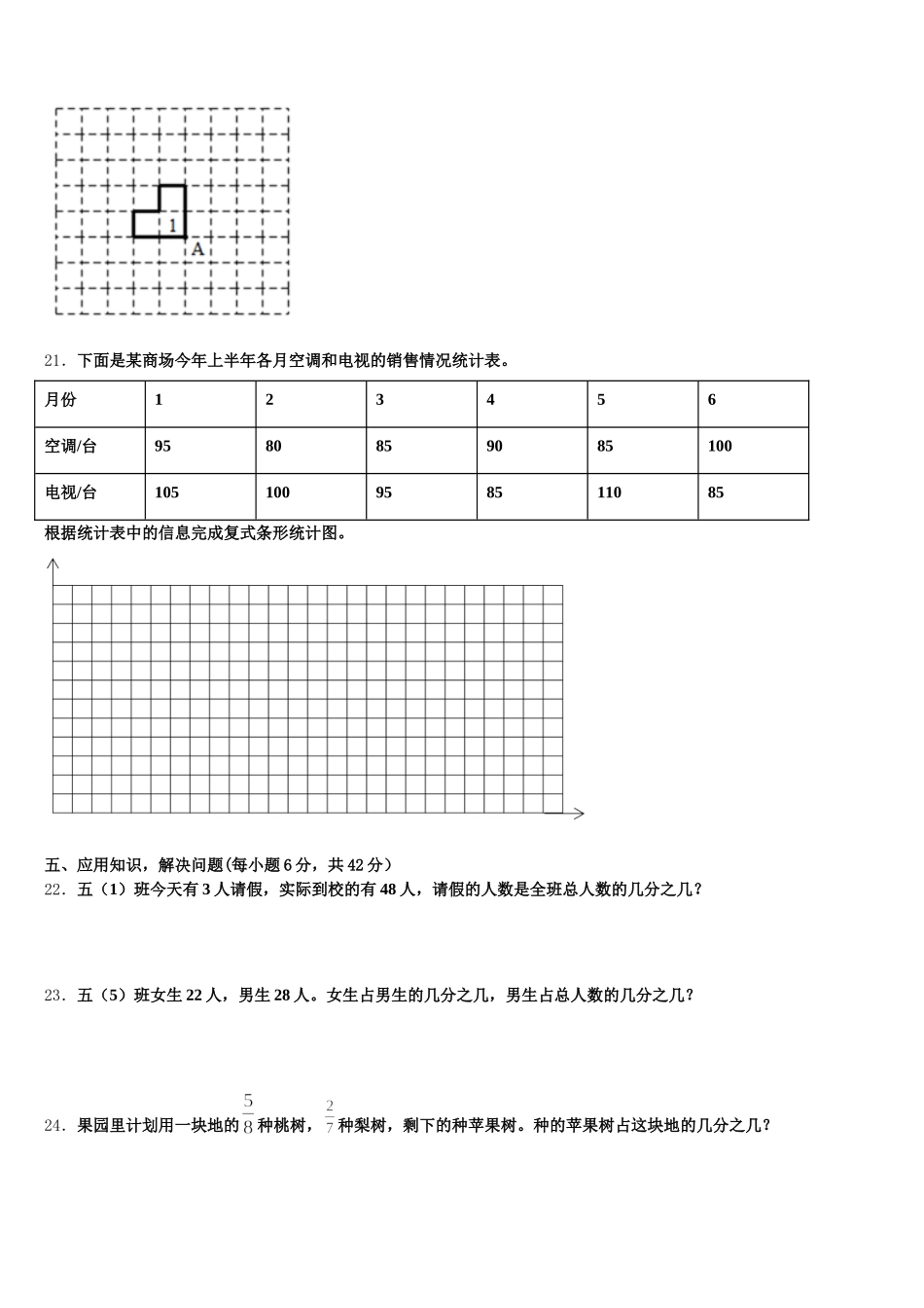 2025年潢川县数学五下期末教学质量检测模拟试题含答案_第3页