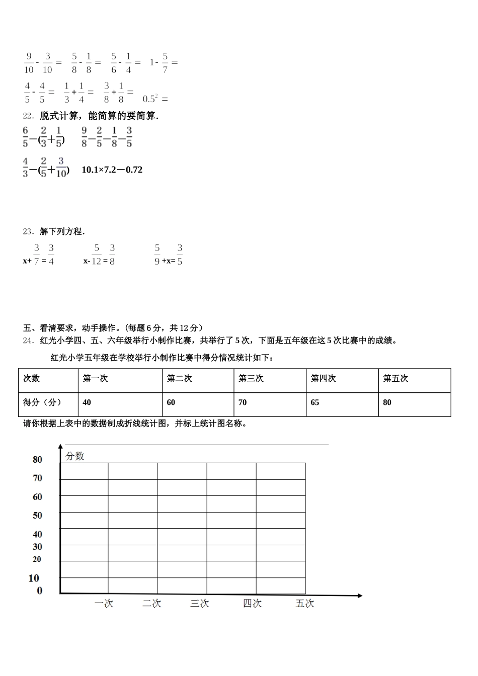 2025年淮南市凤台县数学五下期末调研试题含答案_第3页