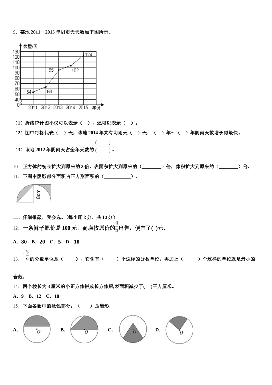 2025年运城市临猗县数学五下期末经典试题含答案_第2页