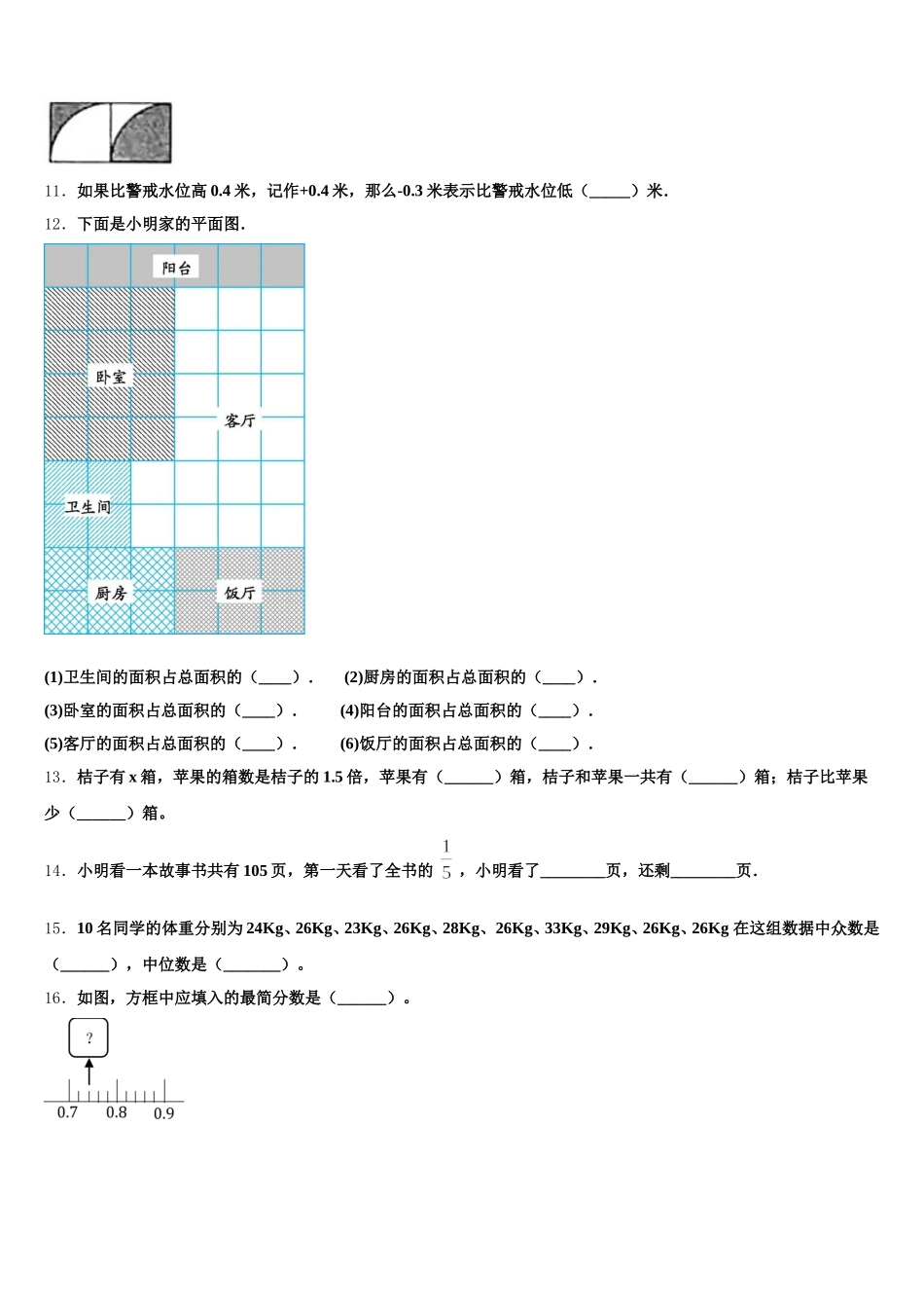 2025年迪庆藏族自治州德钦县数学五下期末综合测试模拟试题含答案_第2页