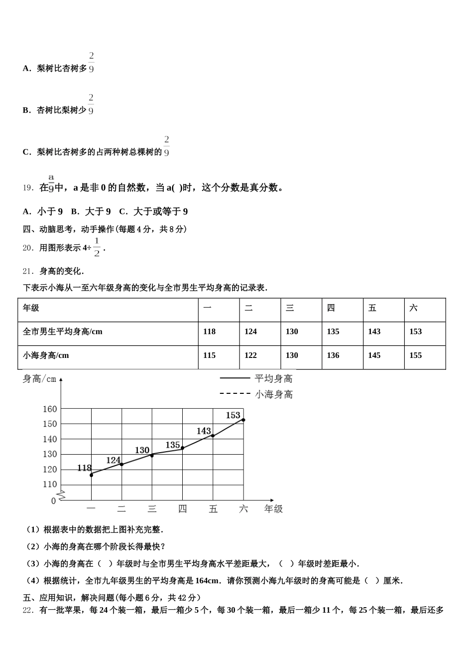 2025-2026学年泸西县五下数学期末监测试题含答案_第3页