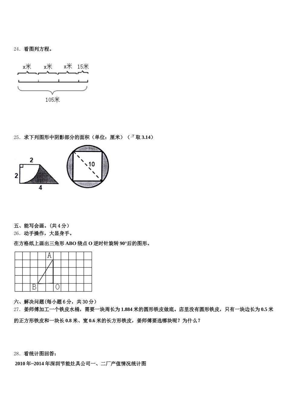 2025-2026学年阜城县数学五年级第二学期期末综合测试试题含答案_第3页