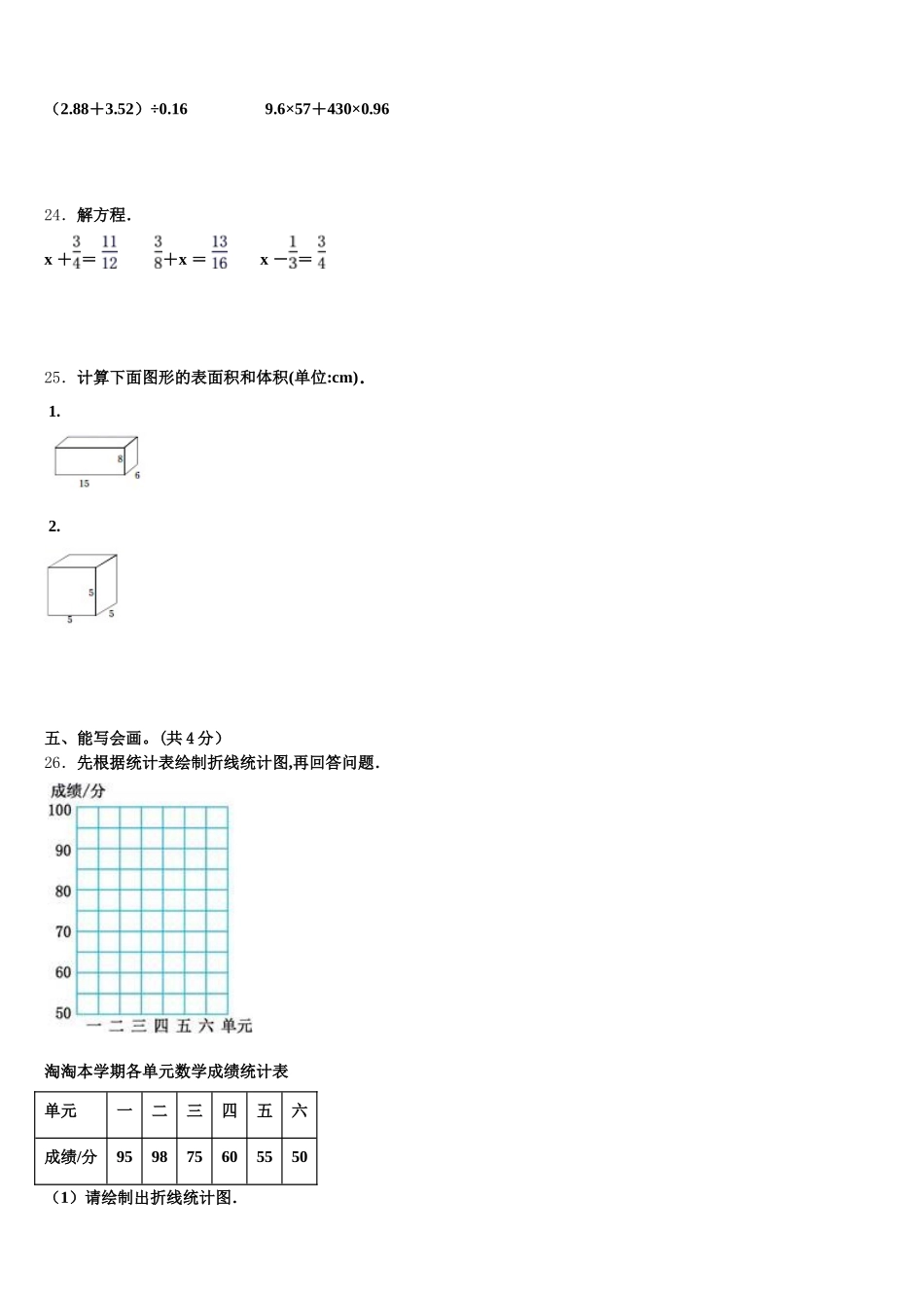 2025年郏县数学五年级第二学期期末经典模拟试题含答案_第3页