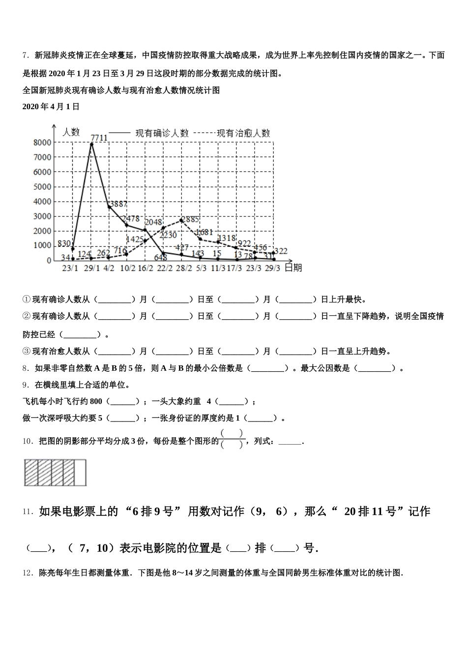 2025-2026学年广西南宁邕宁区蒲庙镇数学五年级第二学期期末监测试题含答案_第2页