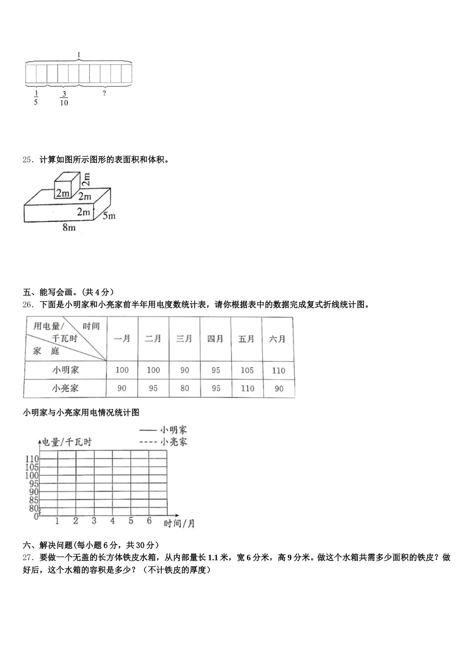 2025-2026学年柳州市鱼峰区数学五下期末检测模拟试题含答案_第3页