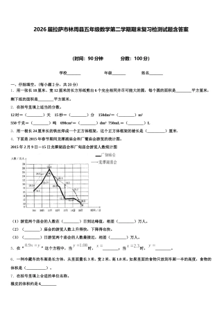 2026届拉萨市林周县五年级数学第二学期期末复习检测试题含答案