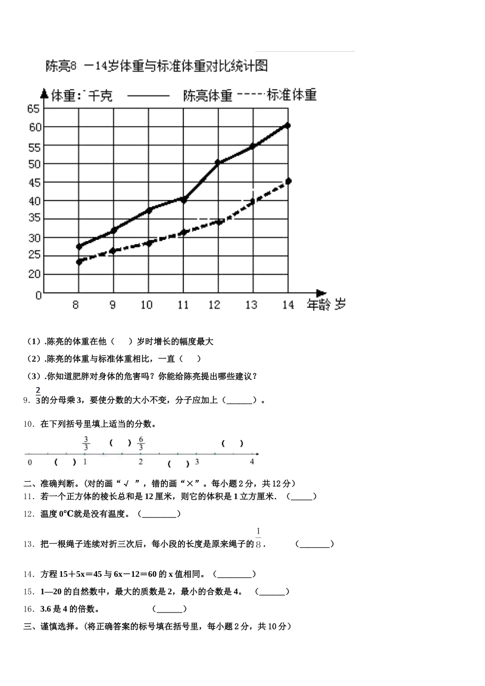 2026届淄博市博山区五下数学期末统考试题含答案_第2页
