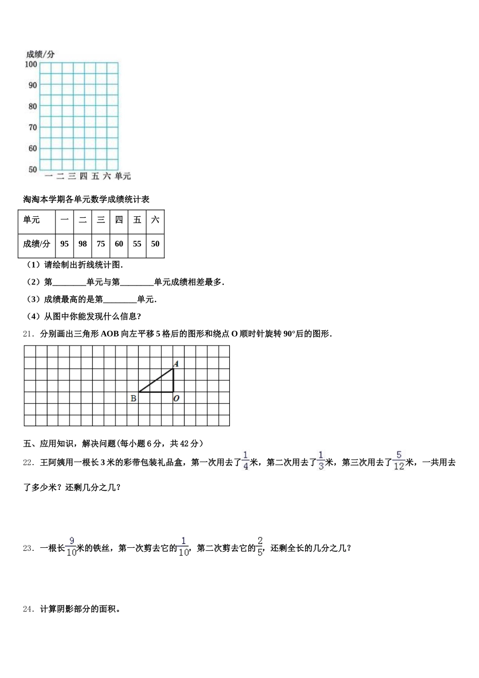 2026届安徽省淮南市潘集区五下数学期末达标检测试题含答案_第3页