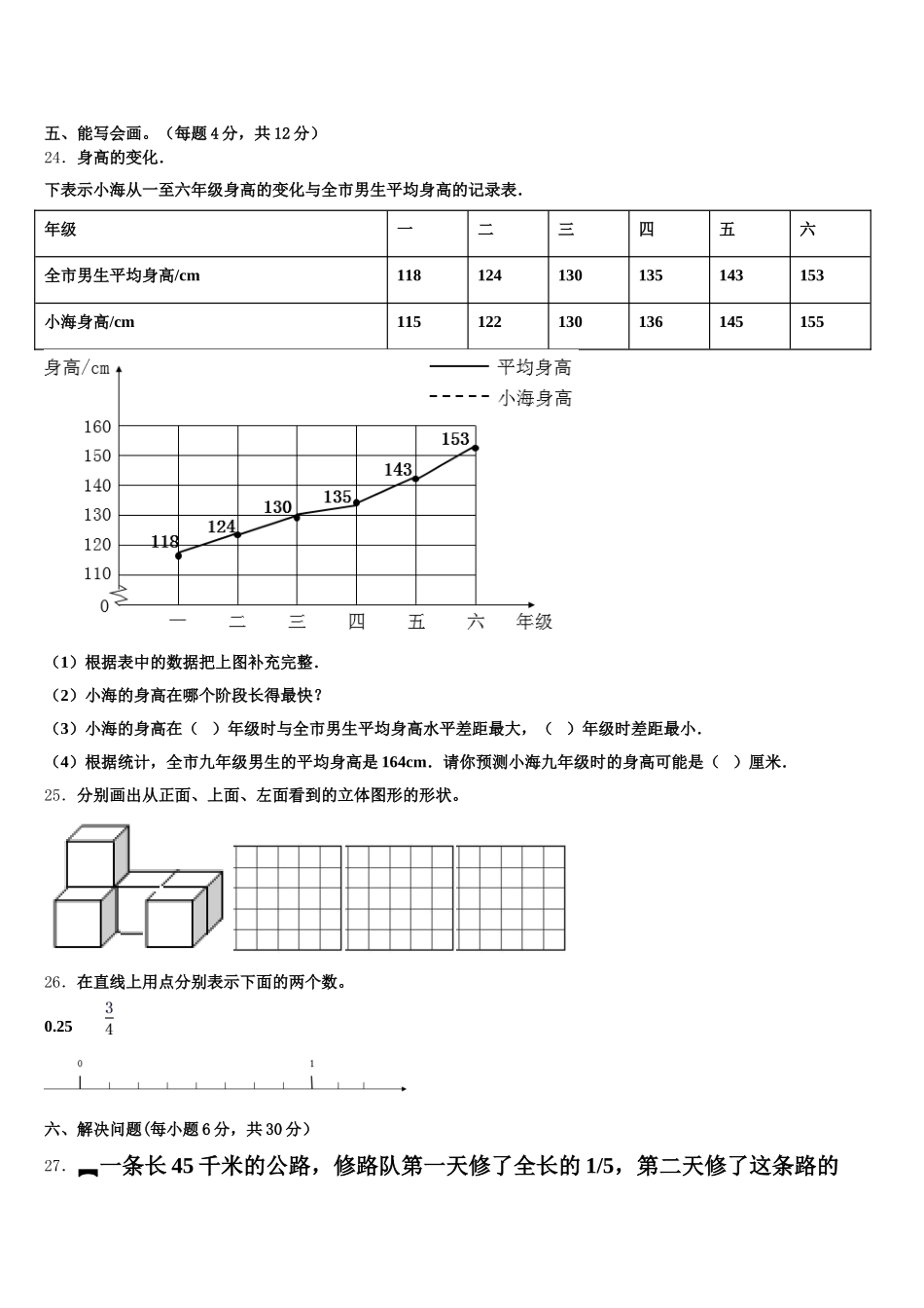 2025年辽宁省大连市甘井子区数学五年级第二学期期末预测试题含答案_第3页