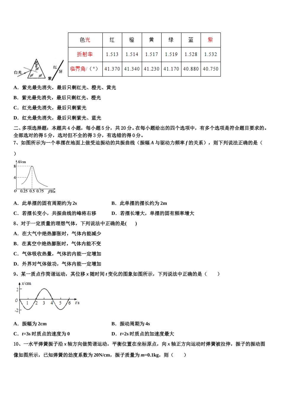 江苏省句容高级中学2025届物理高二下期中复习检测试题含解析_第3页