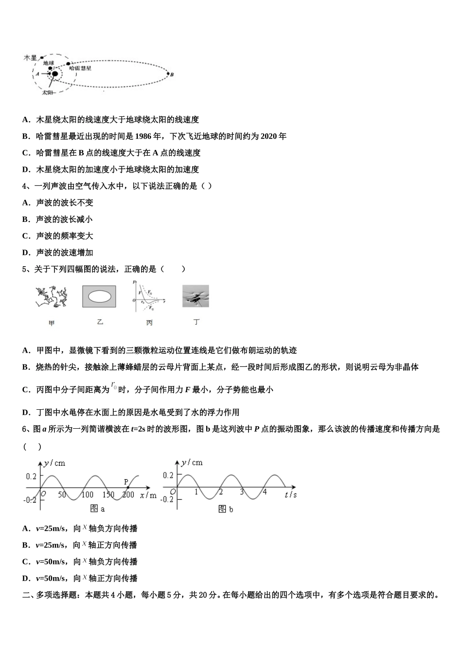 2025届宁夏银川市六盘山高级中学高二物理第二学期期中调研模拟试题含解析_第2页