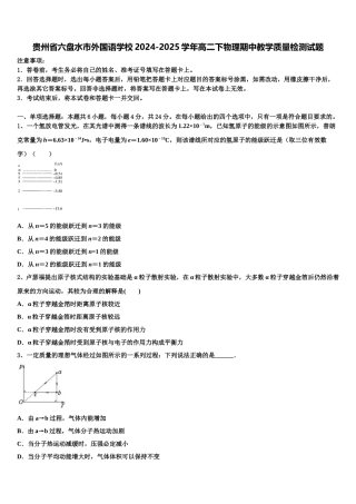 贵州省六盘水市外国语学校2024-2025学年高二下物理期中教学质量检测试题含解析