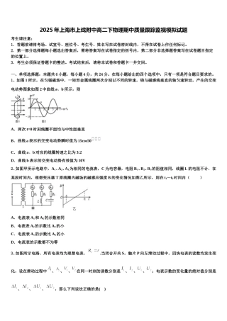 2025年上海市上戏附中高二下物理期中质量跟踪监视模拟试题含解析