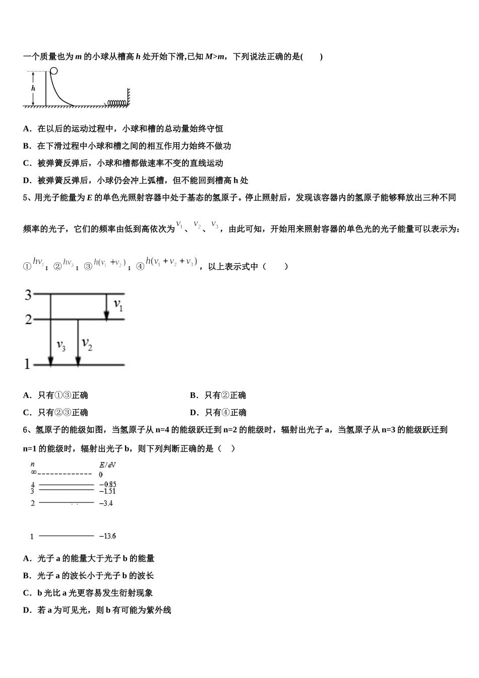 四川省泸州市天府老窖中学三年级级2025届高二物理第二学期期中监测试题含解析_第2页