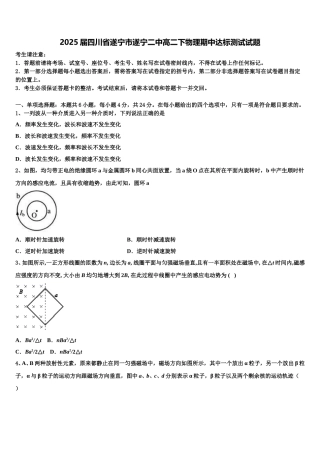 2025届四川省遂宁市遂宁二中高二下物理期中达标测试试题含解析