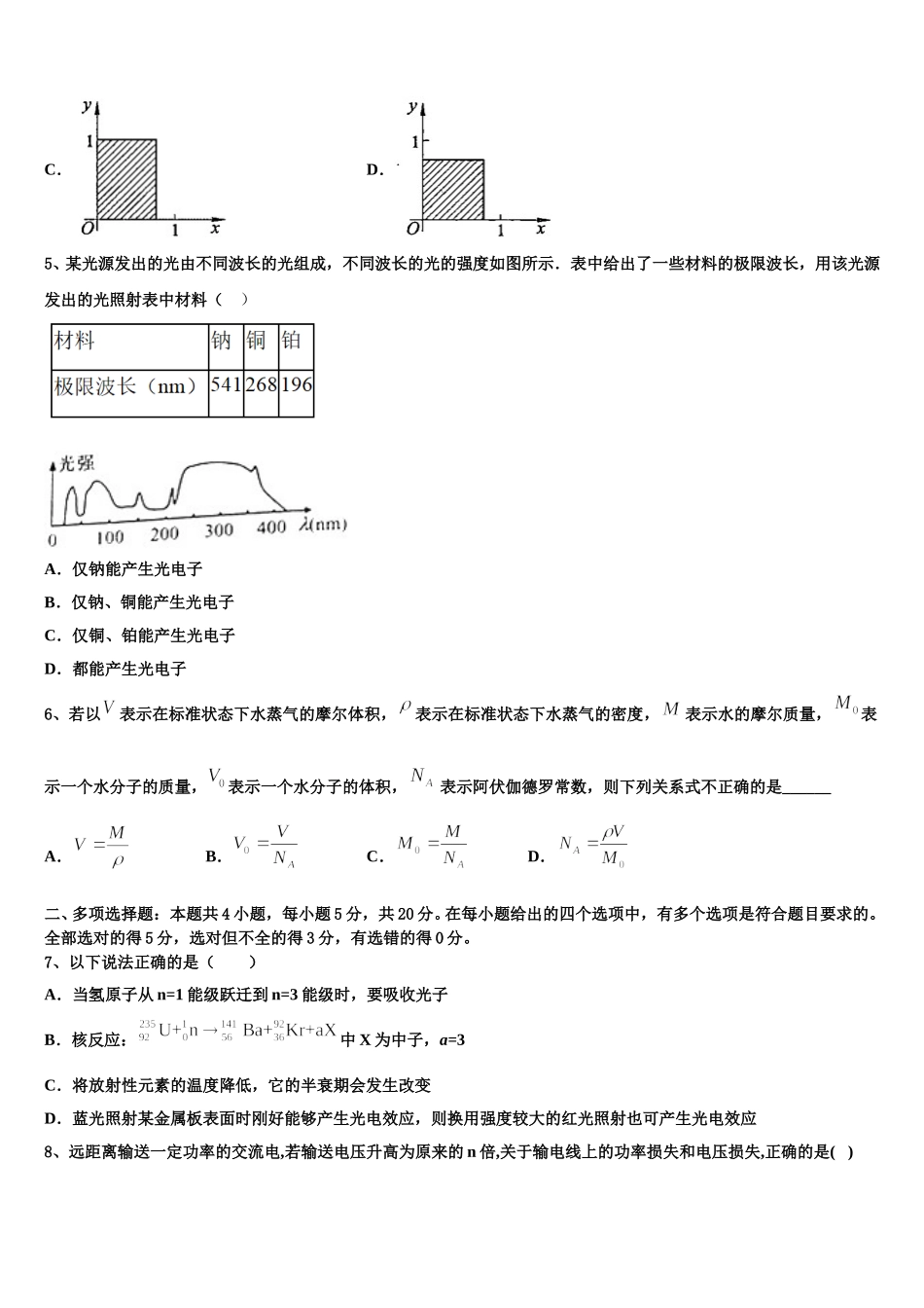 2025届海南省海南枫叶国际学校物理高二下期中质量跟踪监视试题含解析_第2页