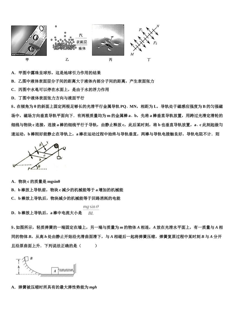 2025年陕西省黄陵中学本部物理高二第二学期期中监测模拟试题含解析_第3页
