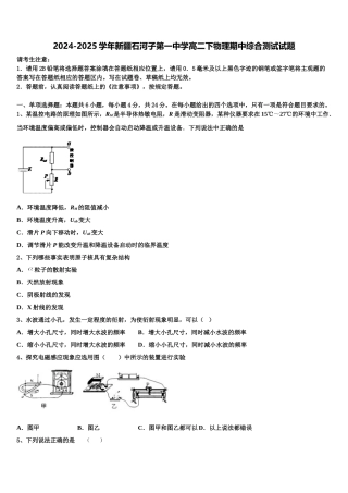 2024-2025学年新疆石河子第一中学高二下物理期中综合测试试题含解析