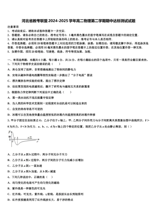 河北省教考联盟2024-2025学年高二物理第二学期期中达标测试试题含解析